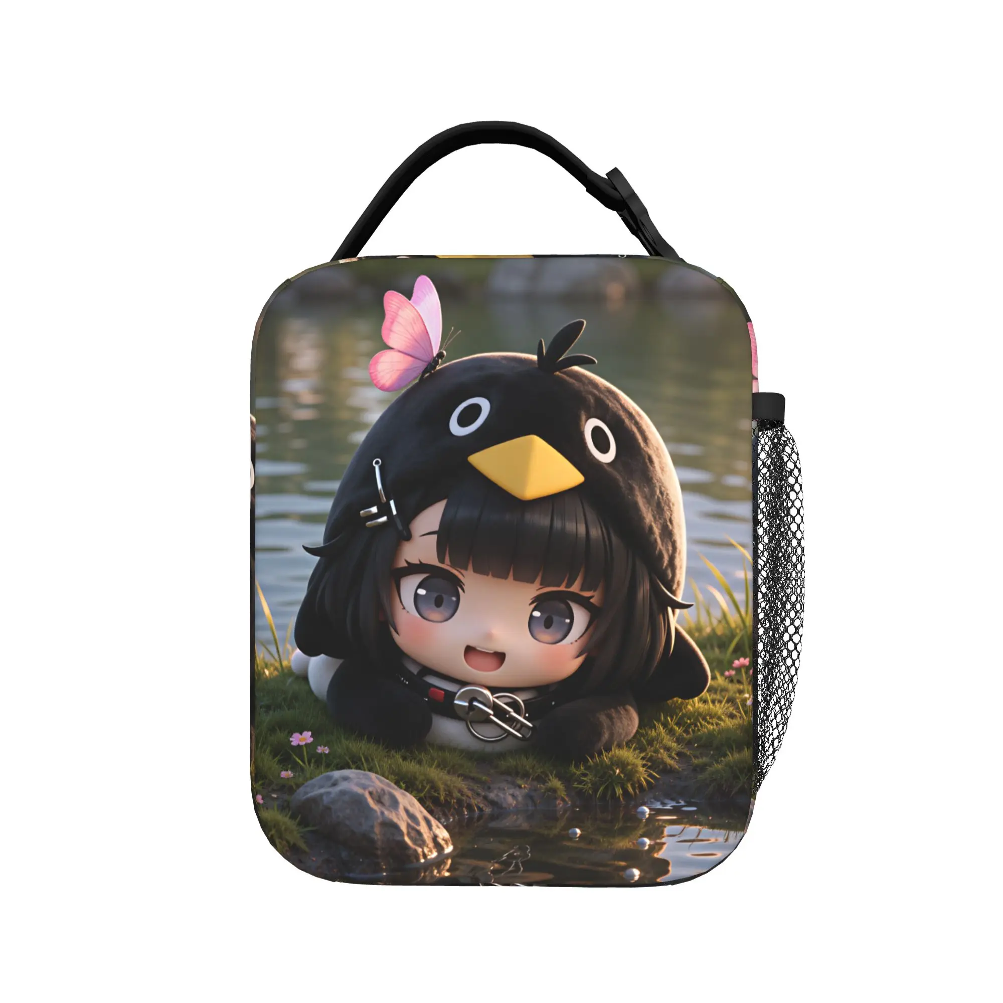 Gugu Gaga Penguin  Lunch Bag  Portable Lunch Box Men Outdoor Picnic Custom Cooler Bag Cute Oxford Thermal Tote Handbags