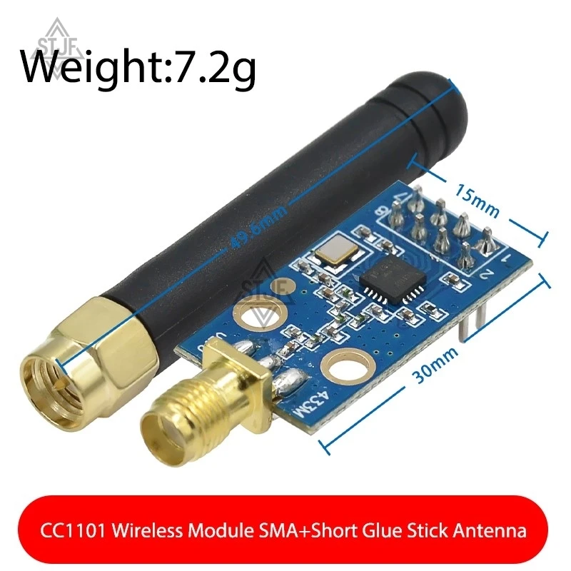 1PCS CC1101 Wireless Module With SMA Antenna Wireless Transceiver Module For Arduino 315/433/868/915MHZ