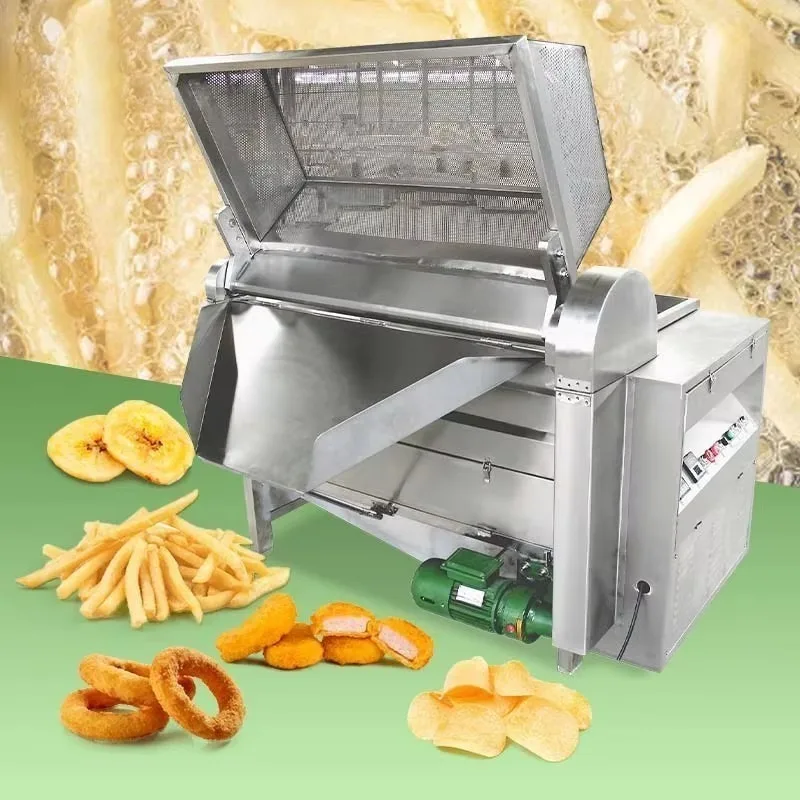Industrial Frying Equipment Automatic Deep Fryer Machine for Potato Chips Meat and Snack Food Production