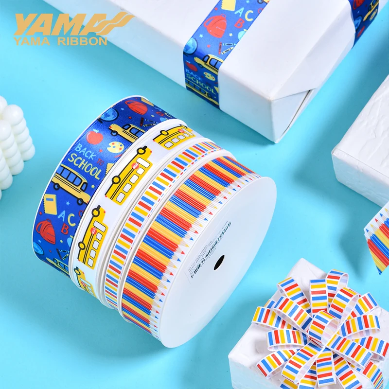 YAMA 10yards/roll Children\'s Day Ribbon 9 16 25mm for School Prom Celebration Crafts DIY Gifts Wrapping Party Decoration