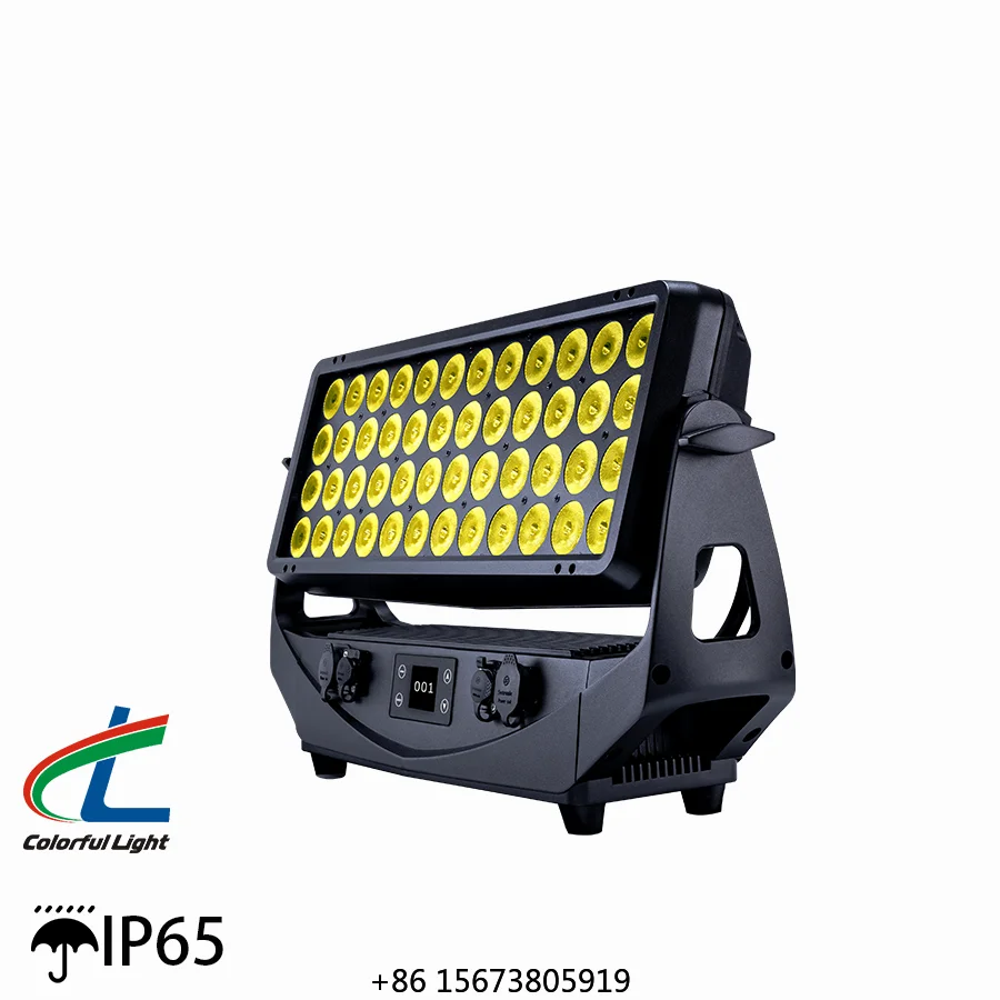 Colorfulligh IP65 High Power Outdoor Stage Lighting 48X20W RGBW 4in1 LED Wall Wash Light Aluminum Ra90 DJ Disco DMX Control