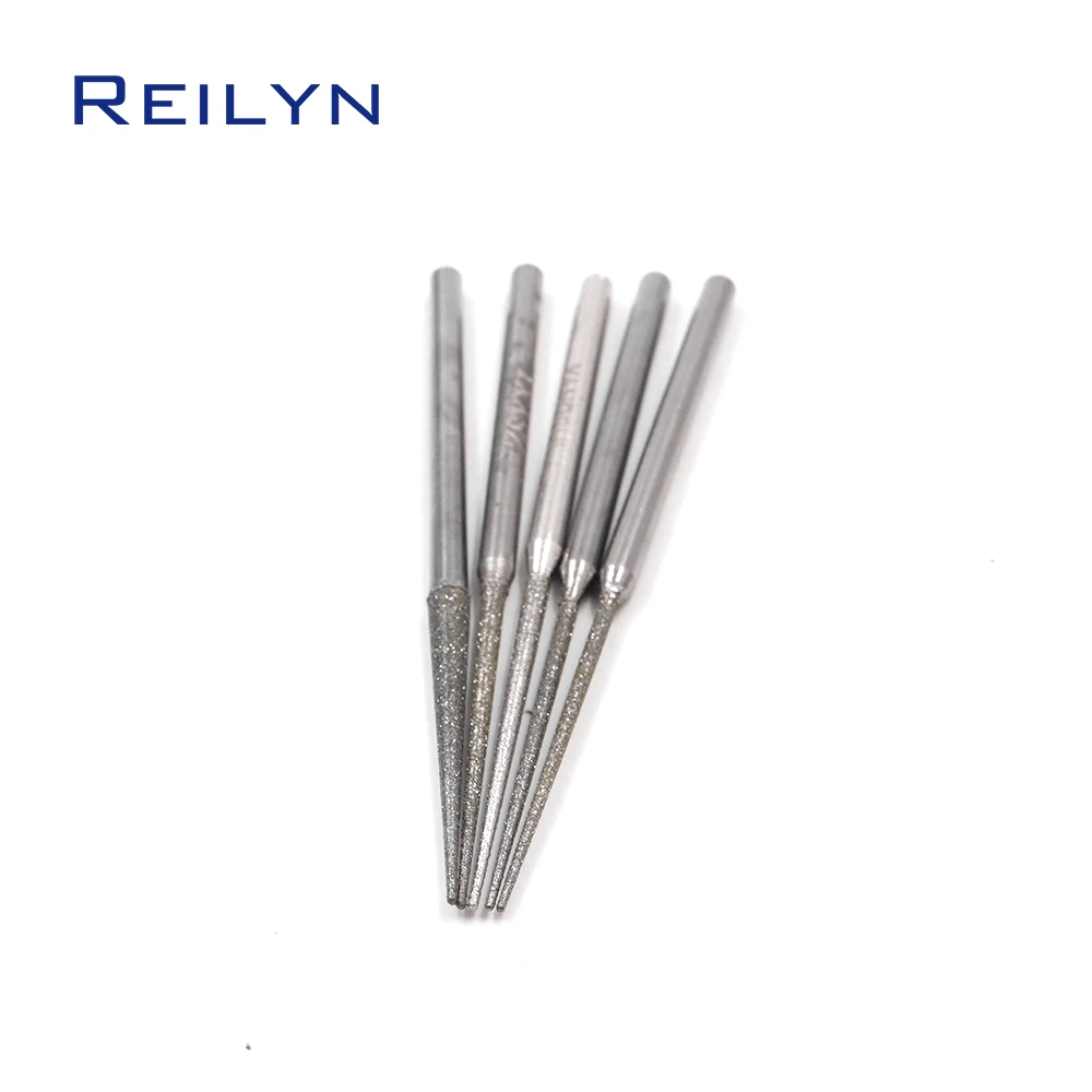 High quality 5pcs 150# Ultra-long diamond drilling bits 3x70mmx30mm diamond drilling grinding bit polishing bit