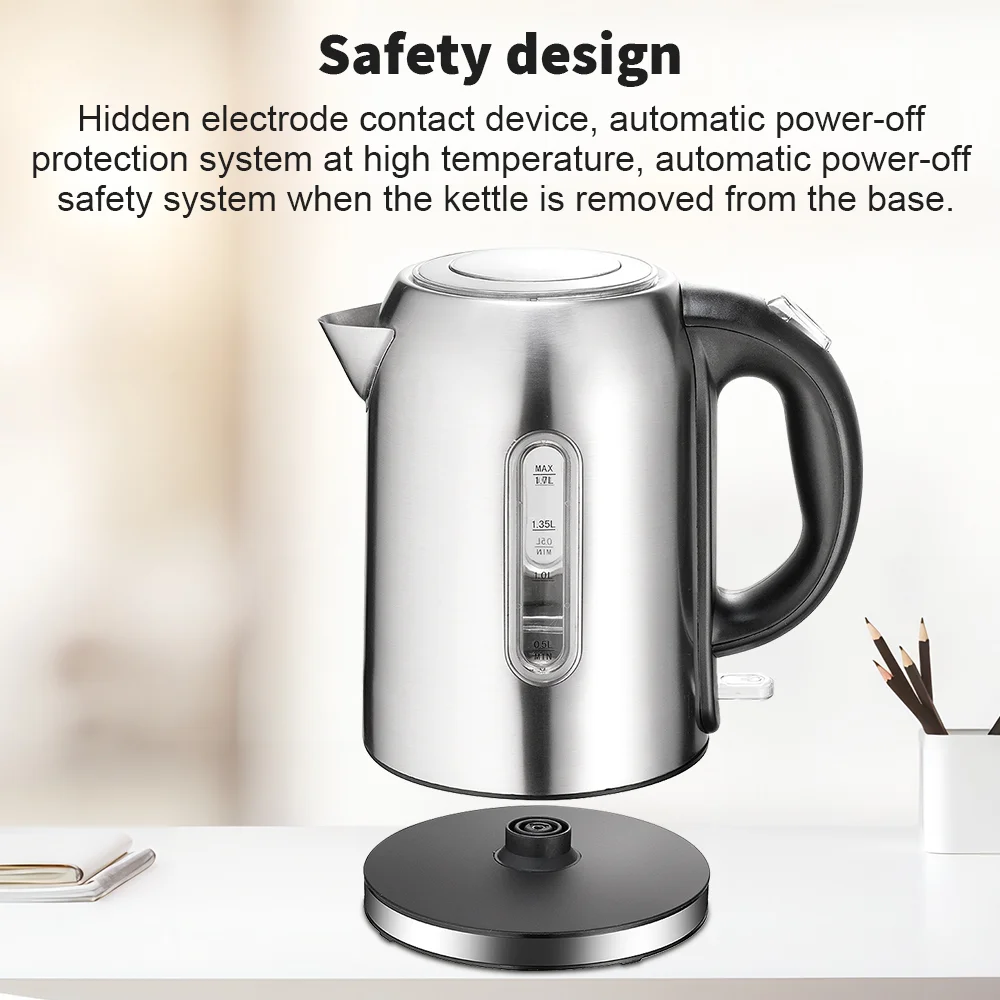 1.7L غلاية كهربائية مياه الفولاذ المقاوم للصدأ غلاية المنزل المطبخ سخان مياه 1850-2000 واط الاتحاد الأوروبي التوصيل 220-240 فولت