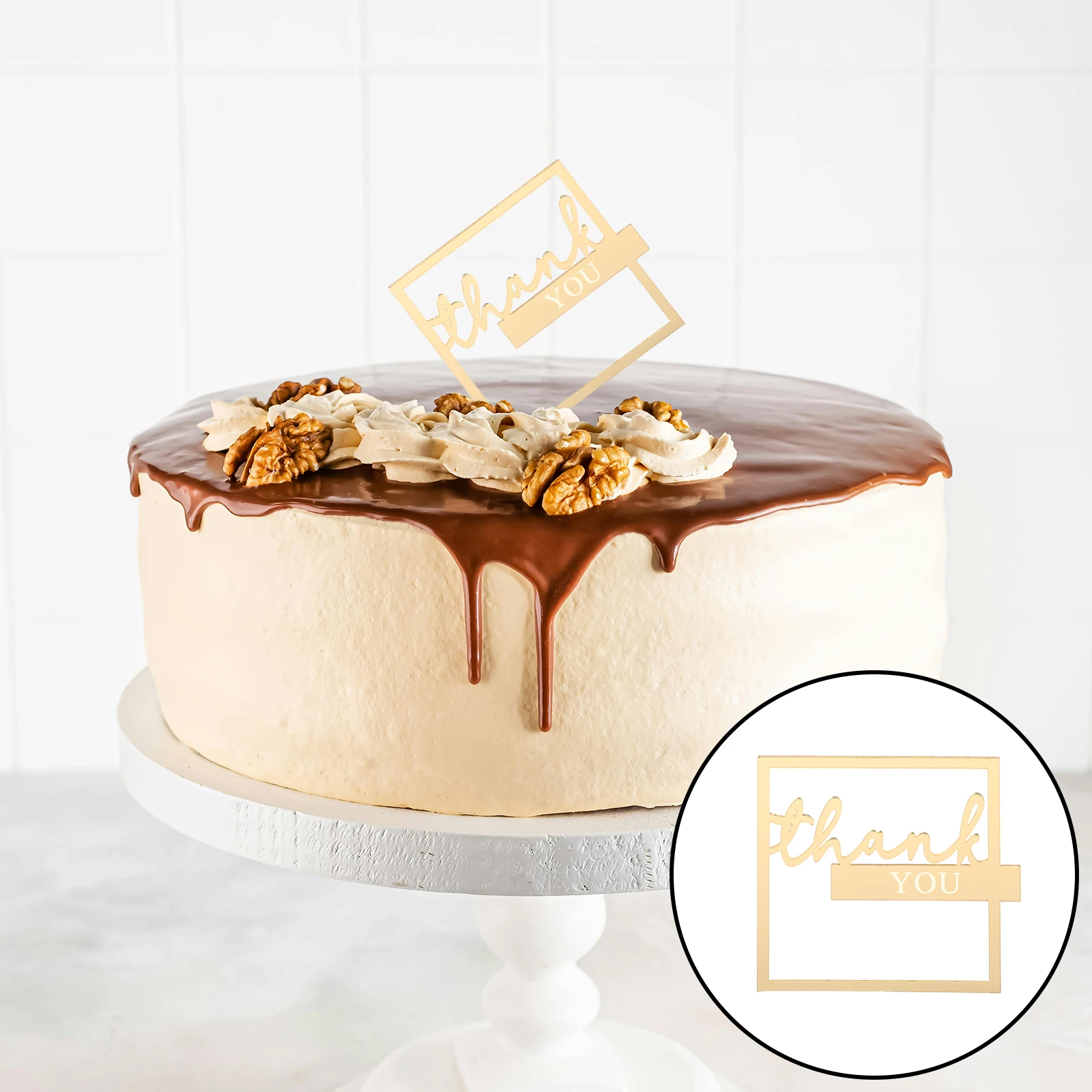 

10Pcs Acrylic Topper Unique Design Longlasting for Birthday Wedding Special Occasions Insert Cake Topper