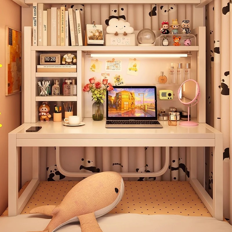 

Dormitory bed, small table, computer desk, simple college student bunk, school season dormitory artifact