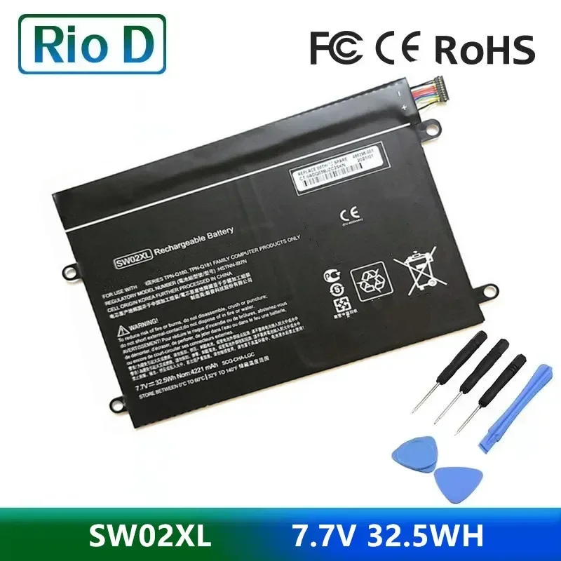 

Аккумулятор для ноутбука SW02XL 7,7 В 32,5 Втч для HP x2 210 G2 TPN-Q180 TPN-Q181 HSTNN-IB7N 859470-1B1 859517-855