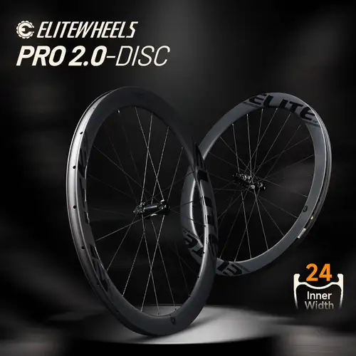 ELITEWHEELS PRO 2.0 ディスクブレーキセンターロック 36T ラチェット 700C ロードサイクリングカーボンホイールセット 40/50/65 ミリメートル深さクリンチャー/チューブレス
