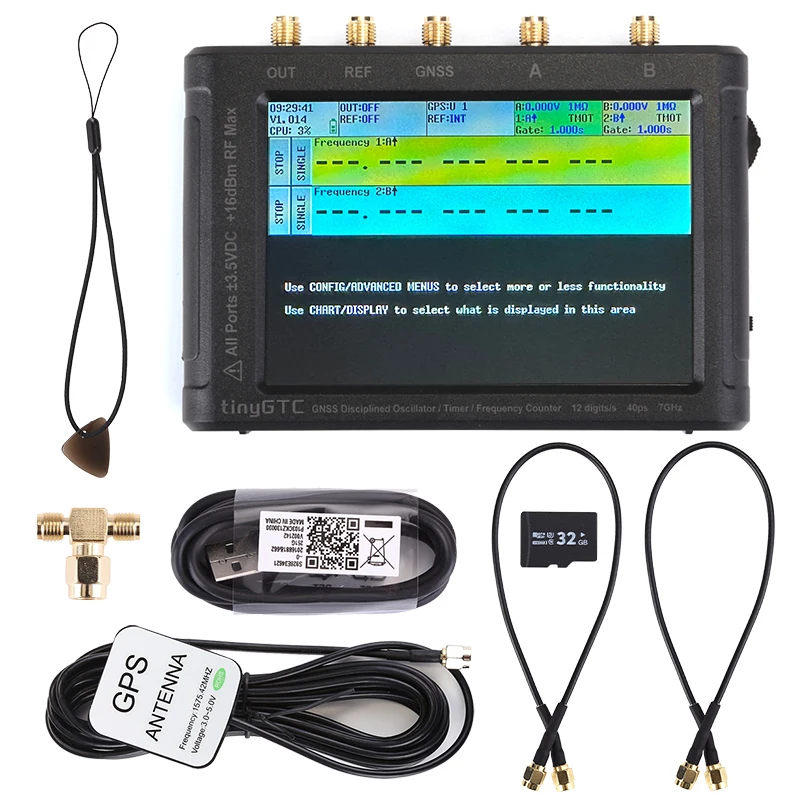 tinyGTC ZC407 Frequency counterdual Timer/Counter with built-in GPSDO