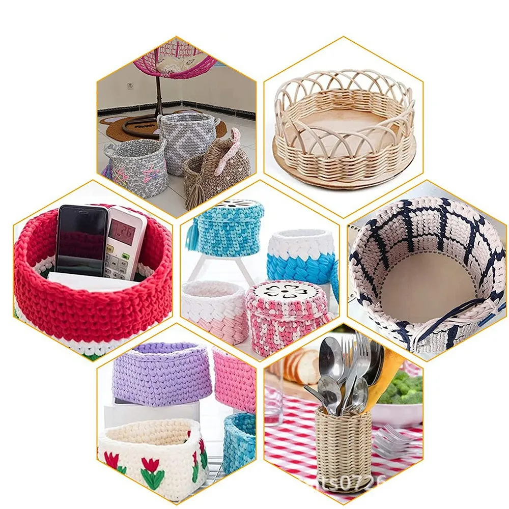 10/15/30 cm Wooden base crochet basket circular blank crochet basket wooden base for DIY