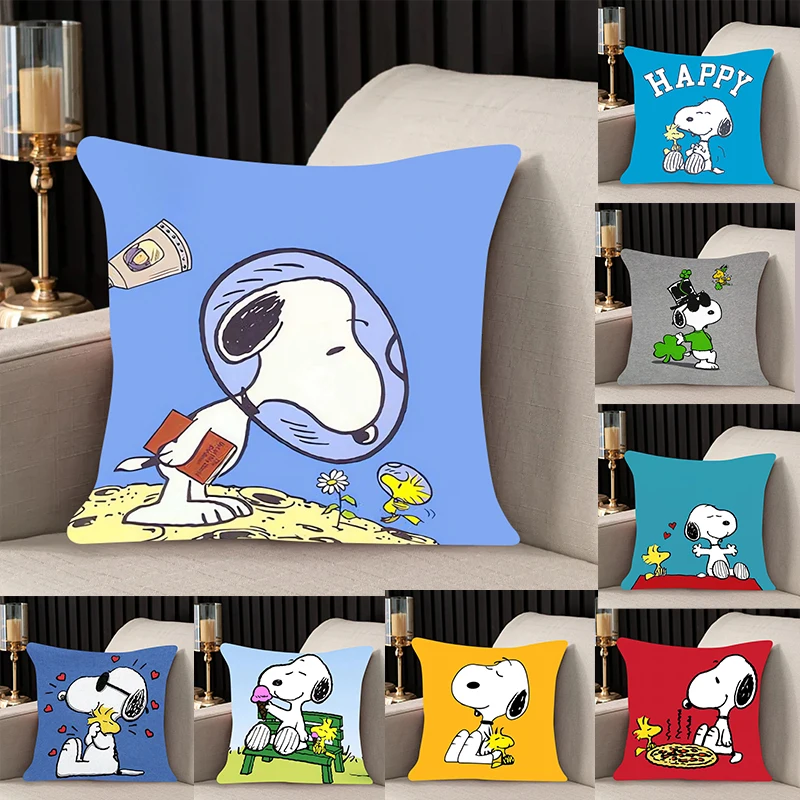 

Pillow Cover Snoopy room bedroomo office coffee shop car Dakimakura Throw Pillows iving room Pillowcase Kawaii Girl style 40x40