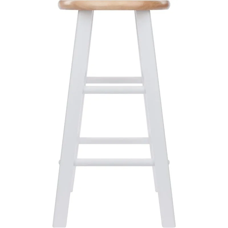 Element Thekenhocker, Natur & Weiß, 24", 2-teiliges Set