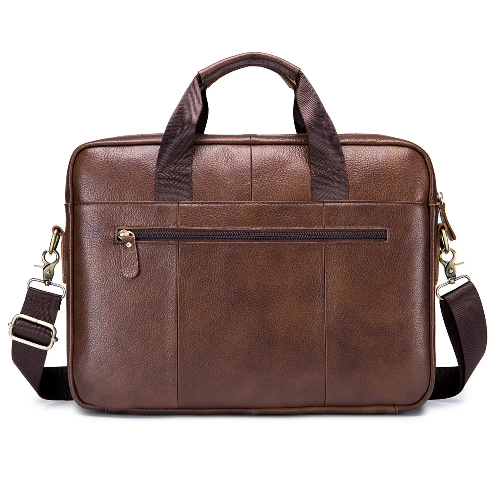 Maleta de couro genuíno para homens, design de marca, bolsa masculina carteiro, bolsa de computador vintage, bolsa mensageiro moda