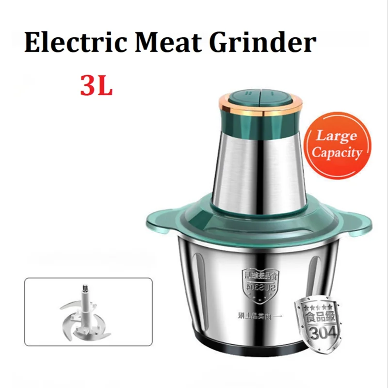 Tocător Electric RAF 3 L cu Bol Inox, Tocare Rapidă