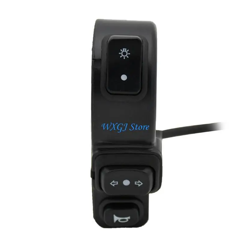 

37JE Upgraded Motorcycle Switch Turn Horn Head Light Handlebar Switch Easy Installation ABS-material for Motorbike