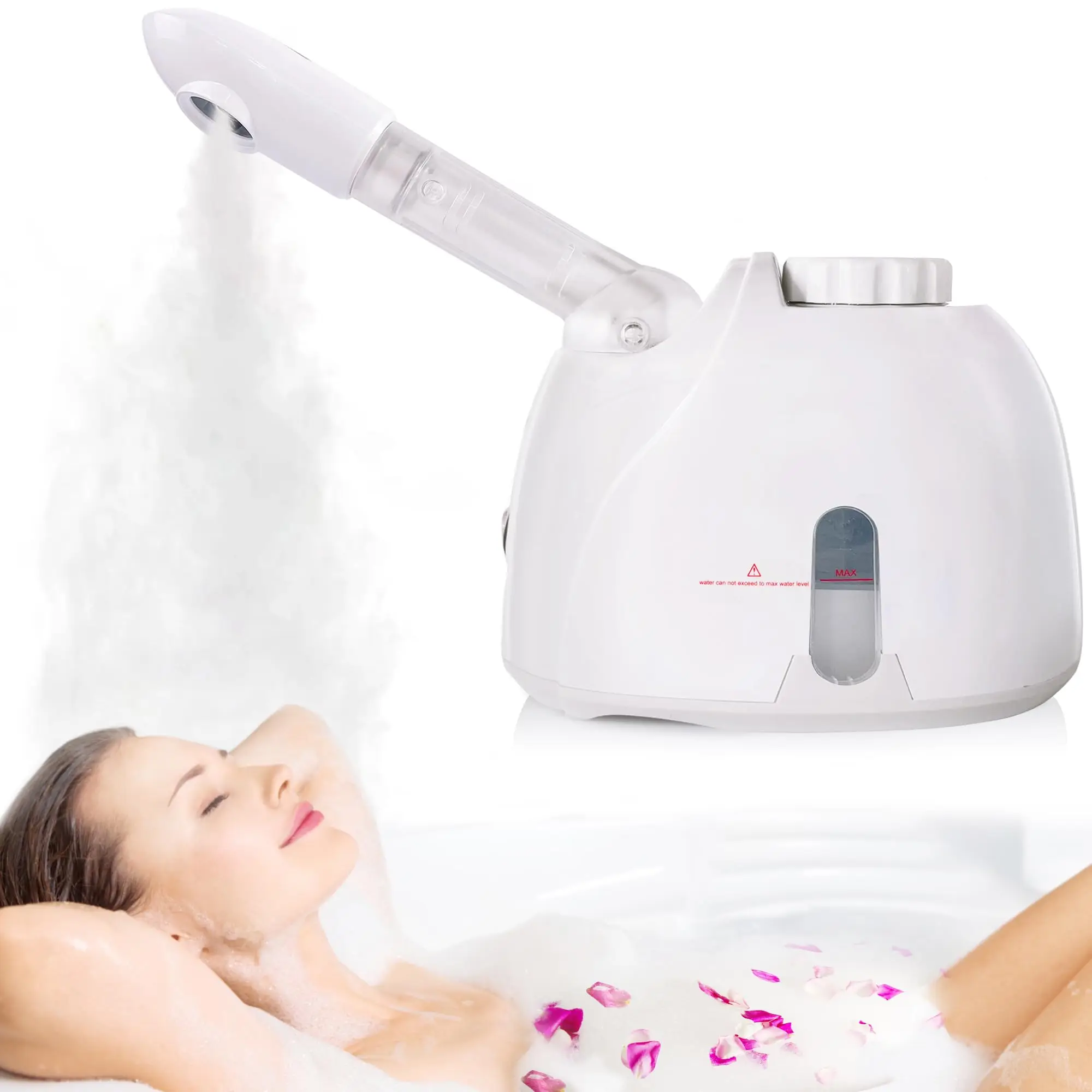 Facial Steamer Warm Mist Humidifier for Face Deep Hydrating Cleansing Vaporizer Sprayer Salon Home Spa Skin Care