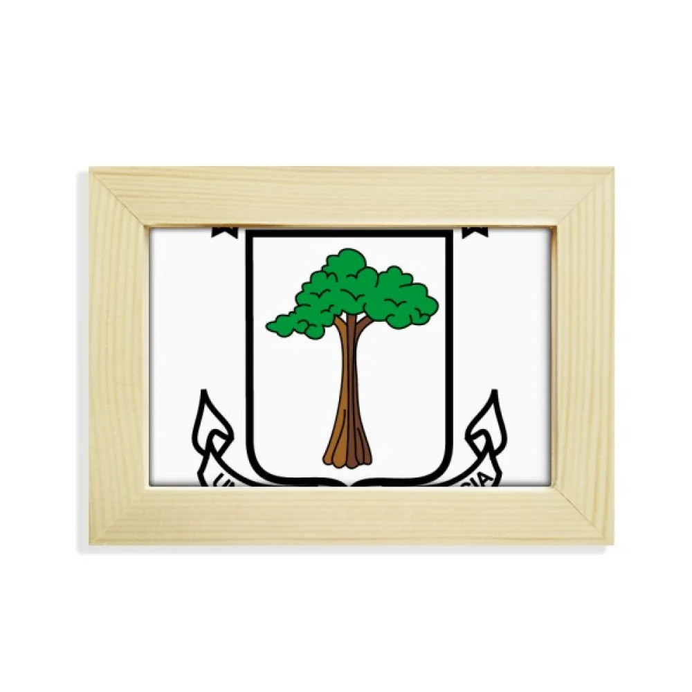 Equatorial Guinea National Emblem Desktop Decorate Photo Frame Picture Art Painting 5x7 inch