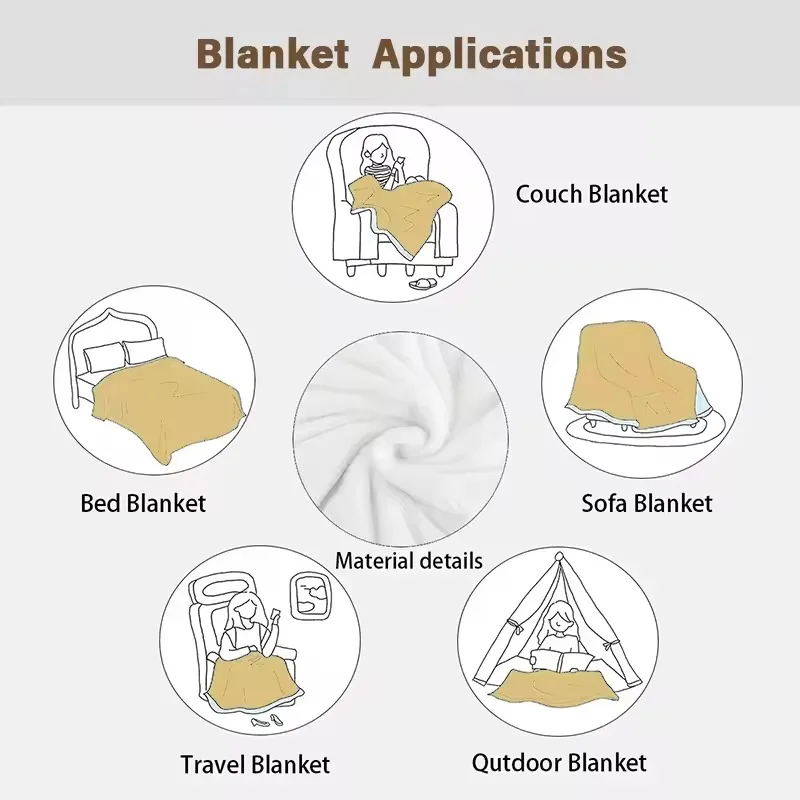 Pastel Marshmallow Dessert Throw Lightweight  Flannel Blanket Soft Skin-friendly for Summer Cooling view 6