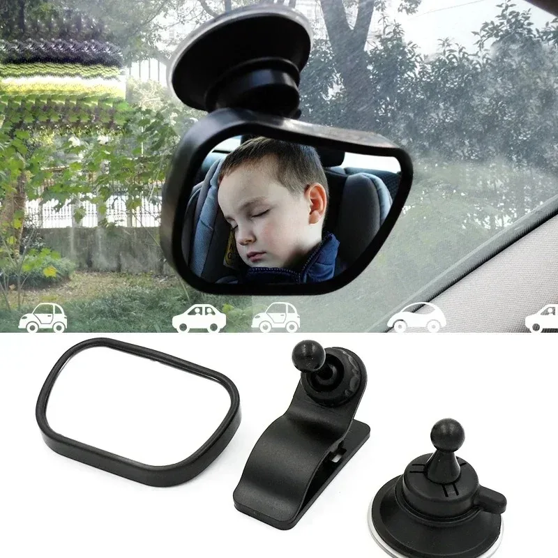 2-in-1 Adjustable Mini In-Car Rear Convex Mirror Child Monitor For Rear Infant Car Seat