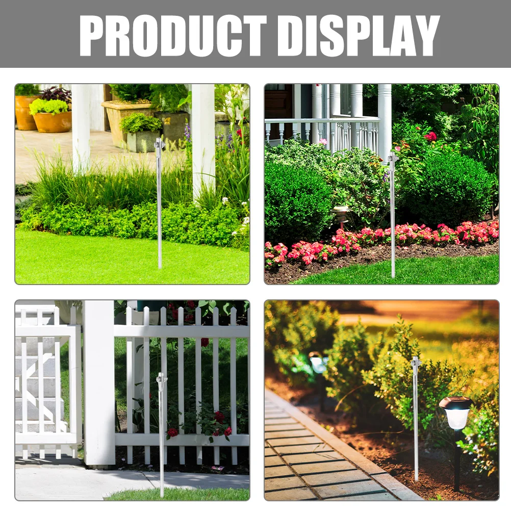 

2pcs Iron Grounding Rod For Electrical Safety Single Hole Design Protection Ground Rod For Antennas Satellite Dishes