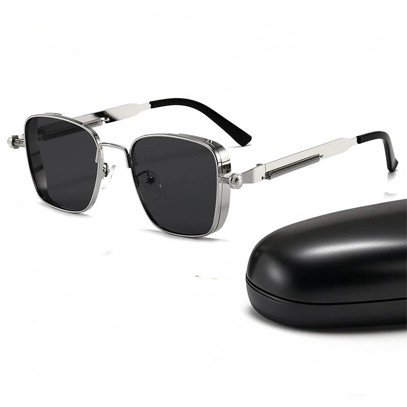New Steampunk Sunglasses For Men Women Fashion Square Punk Sun Glasses Metal Designer Sunglass Trendy Gafas De Sol Hombre 2026