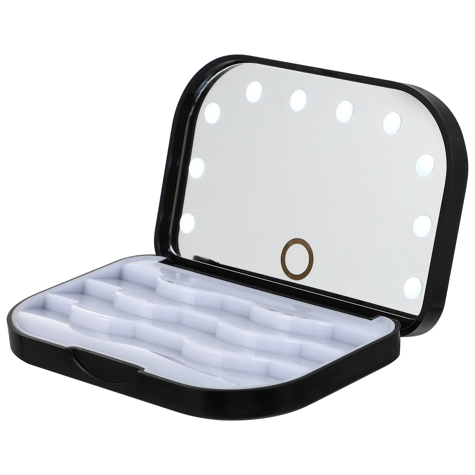 Boîte de rangement de cils LED, organisateur de faux cils, étui à cils rabattable, rangement de maquillage Compact Portable adapté aux professionnels
