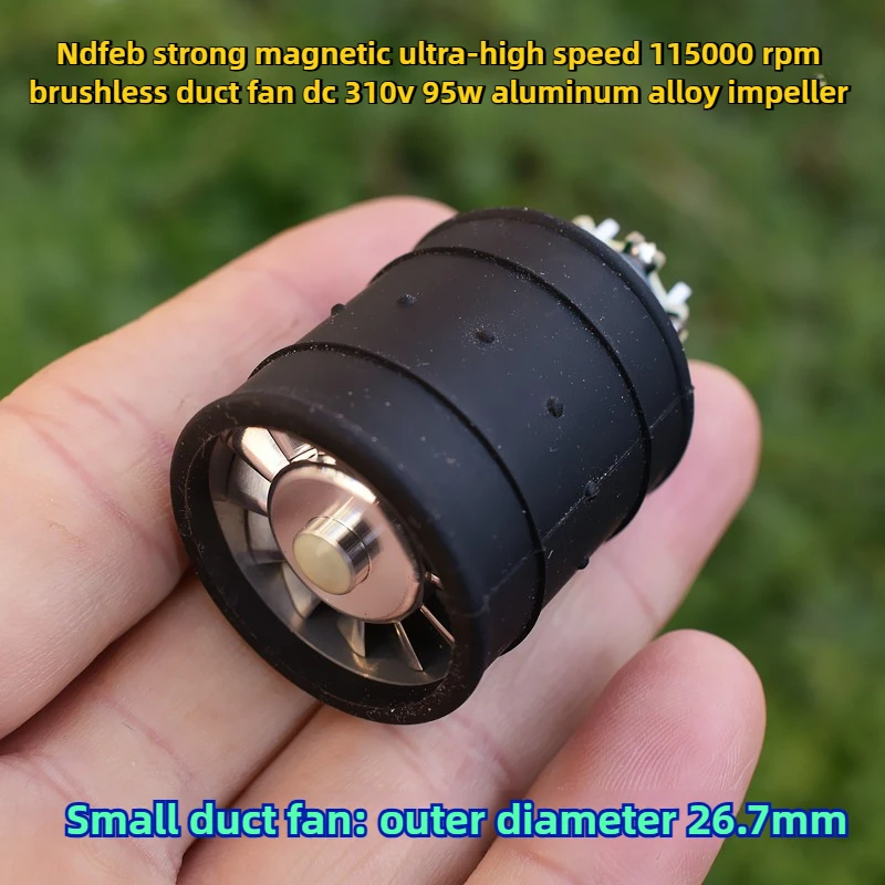 NdFeB Magnet Kuat, Kecepatan Super Tinggi 115000 Rpm, Kipas Saluran Tanpa Sikat Motor Pengering Rambut DC310V
