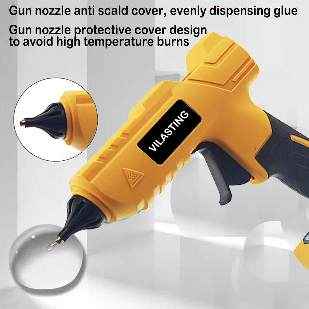 Electric Hot Melt Glue Gun for Dewalt 18V Battery Cordless Electric Glue Gun 11mm Glue Stick Hot Melt Welding Air Gun No Battery