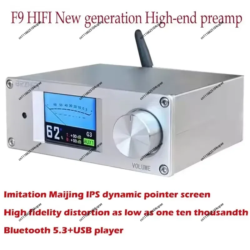 AIYIMA SMSL F9 HIFI Preamplifier Bluetooth 5.3 USB player Independent Decoding Remote control Preamp Amplifier Audio