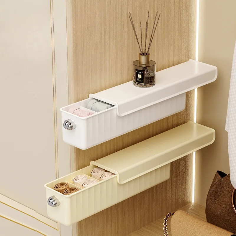 Convenient Three-in-One Wall-Mounted Storage Organizer for Underwear and Socks Space-Saving Wall-Mounted Drawer Organizer