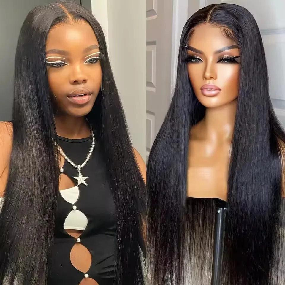 

Парик из 100% натуральных человеческих волос, 200% плотность, идеально прямые волосы, для чернокожих женщин, 40 дюймов, парик с кружевной передней частью 13x6, парик с HD кружевной передней частью 13x4