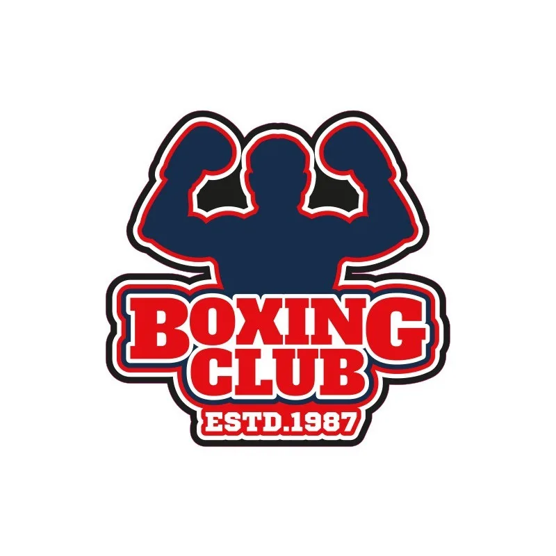 Boxing Sticker Box Club Estd 1987 Old School WBC Sports Boxing Fight-