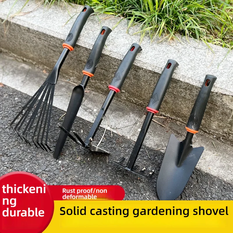 مجموعة أدوات الحديقة المكونة من 7 قطع - مجرفة صغيرة ومشط ومجرفة لزراعة الزهور والخضروات والعصارية |   طقم بأسمائها الحقيقية الصغيرة لـ Potted Pla