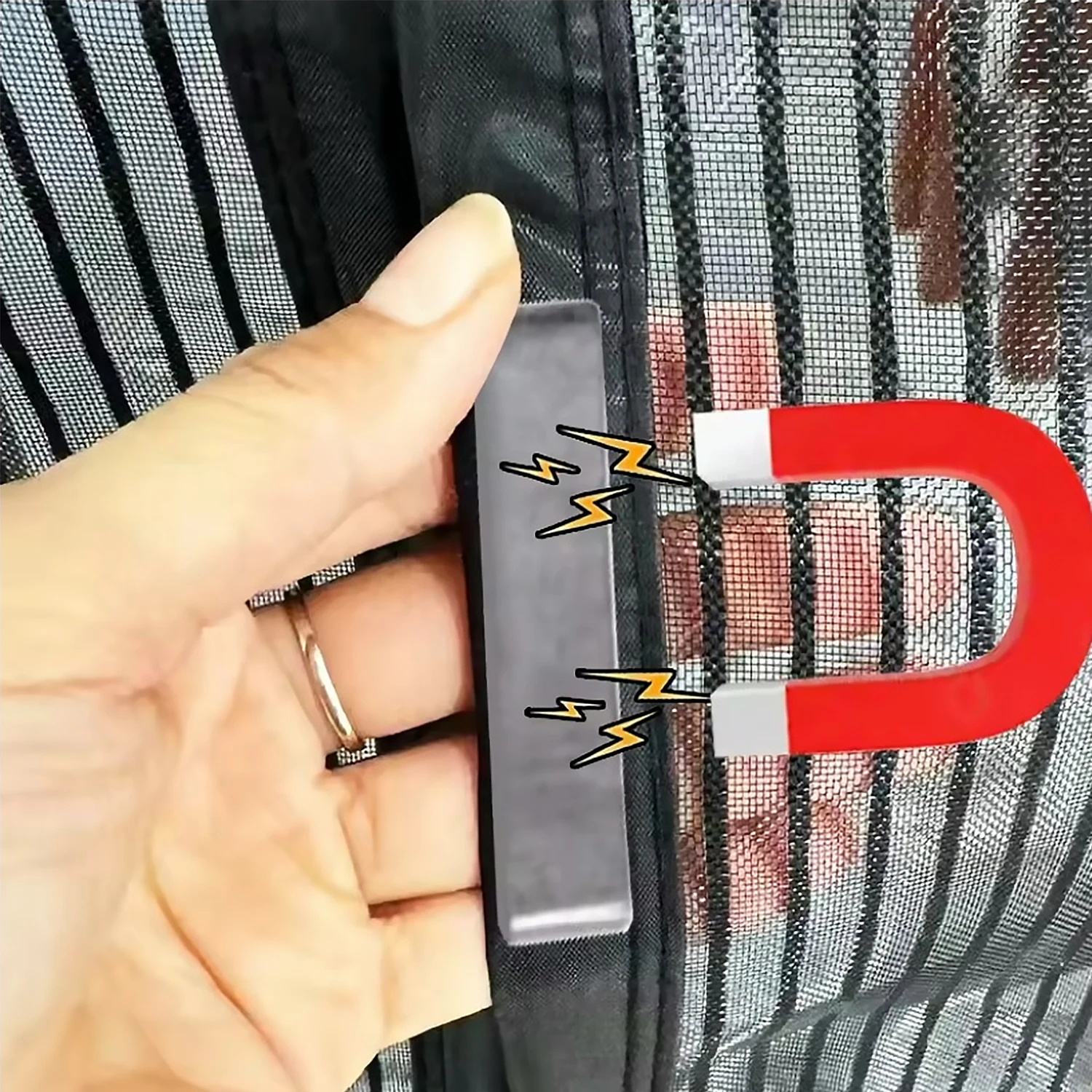 Magnetic Screen Door, Invisible Mesh Heavy Duty Mosquito Net, Auto Closing Magnetic Screen Curtain, Drill-Free Installation