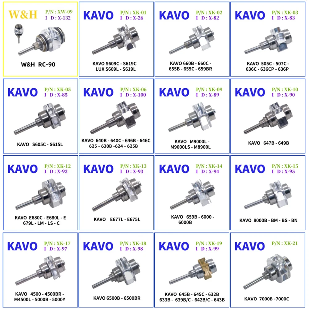 Top Grade KA*VO Ceramic Cartridge Rotor 660B E677L Dental High-speed Air Turbine Handpiece Spare Parts Repair Standard Accessory