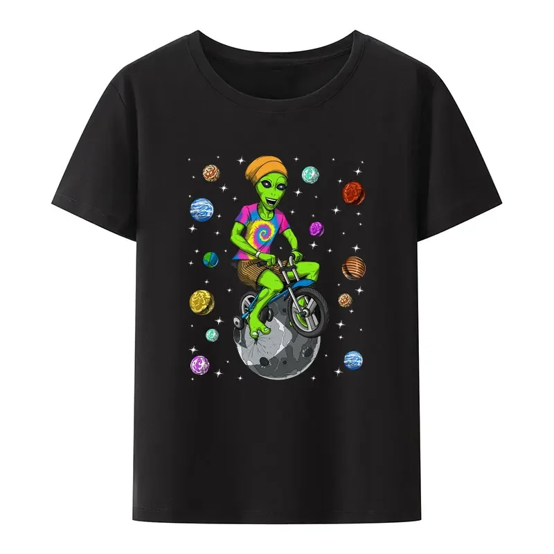 

Space Alien Hippie Classic Modal Print T-Shirt Men Women Street Fashion Hipster Tops Novelty Loose Popular Style Cool Camisetas