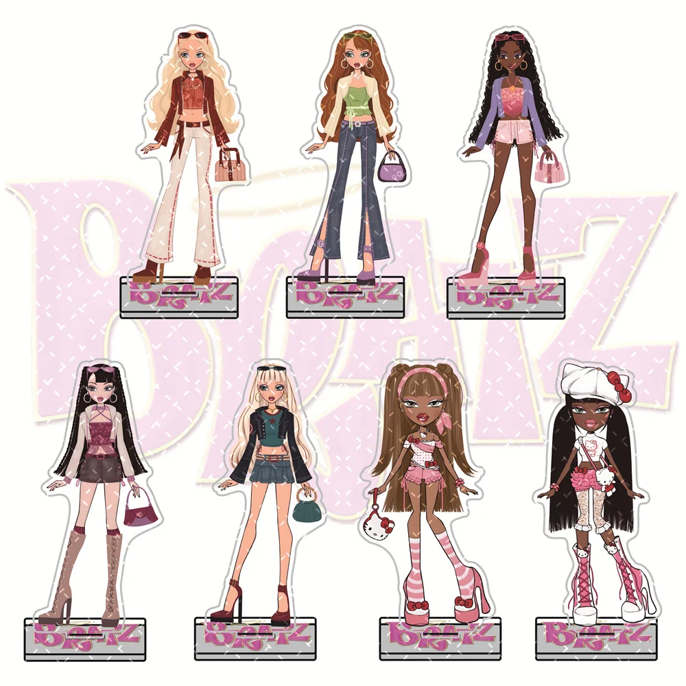 دمية براتز حلوة لطيفة من ياسمين/كلوي/اليشم/ساشا 15 سنتيمتر حامل أكريليك ديكور سطح الطاولة هدايا إبداعية أنيقة #1