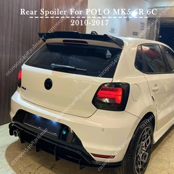 Car Rear Roof Spoiler Window Splitter Trim For Volkswagen POLO MK5 6R 6C TDI TSI Batman Style Rear Trunk Tail Wing 2010-2017