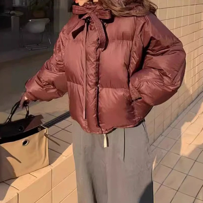 2025 Winter Short Korean Version with Loose and Thickened Women's Cotton-padded Jacket Coat