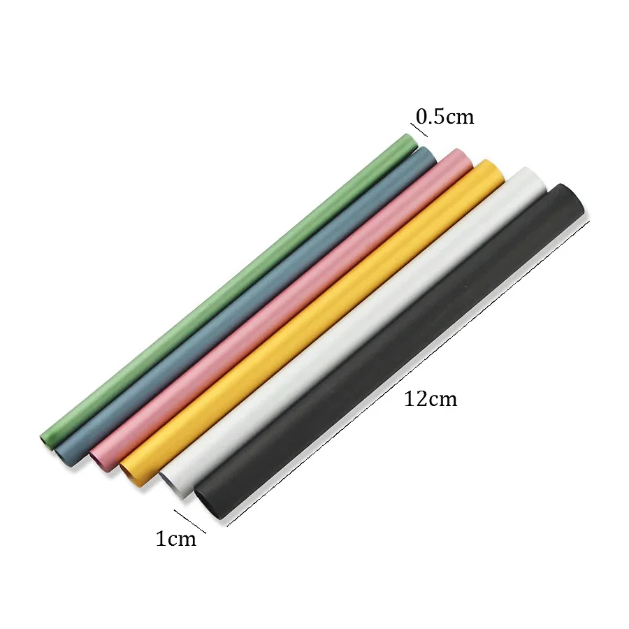 6Pcs/Set Acrylic C-Curve Shaping Sticks Tube French Rod Nail Art Tips UV Gel Manicure Tools for Professional Use