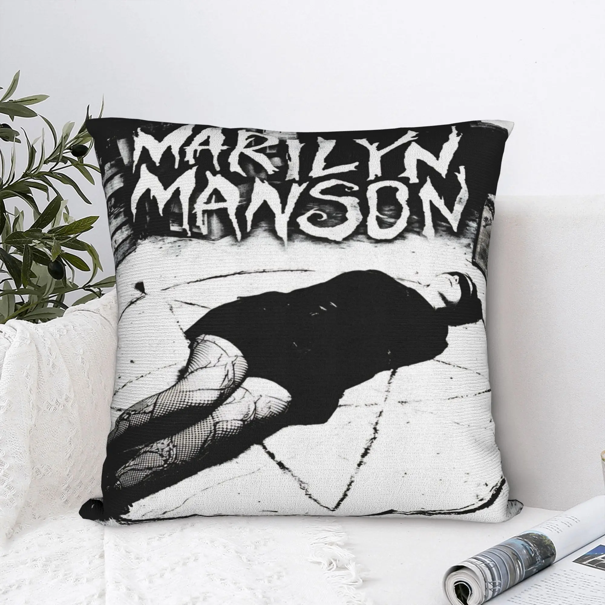 Car Decor Marilyns Mansons Pillowcase Merch  Pillow Cover Square Multi Size