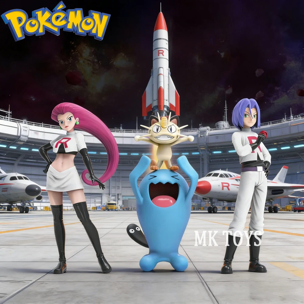 Figuras de Ação Anime Pokemon da Equipe Rocket de 3-11cm, Estátuas de PVC, Ornamentação de Mesa, Modelos de Coleção, Brinquedos, Presentes