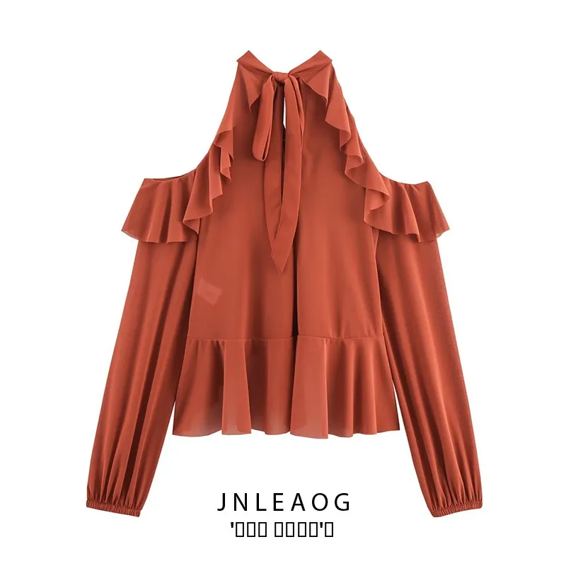 

JNLEAOG Women's Casual Faion irt Collar Nelace Layered Decoration Versatile Polyester Long Sve Loose Fit Polyester F...