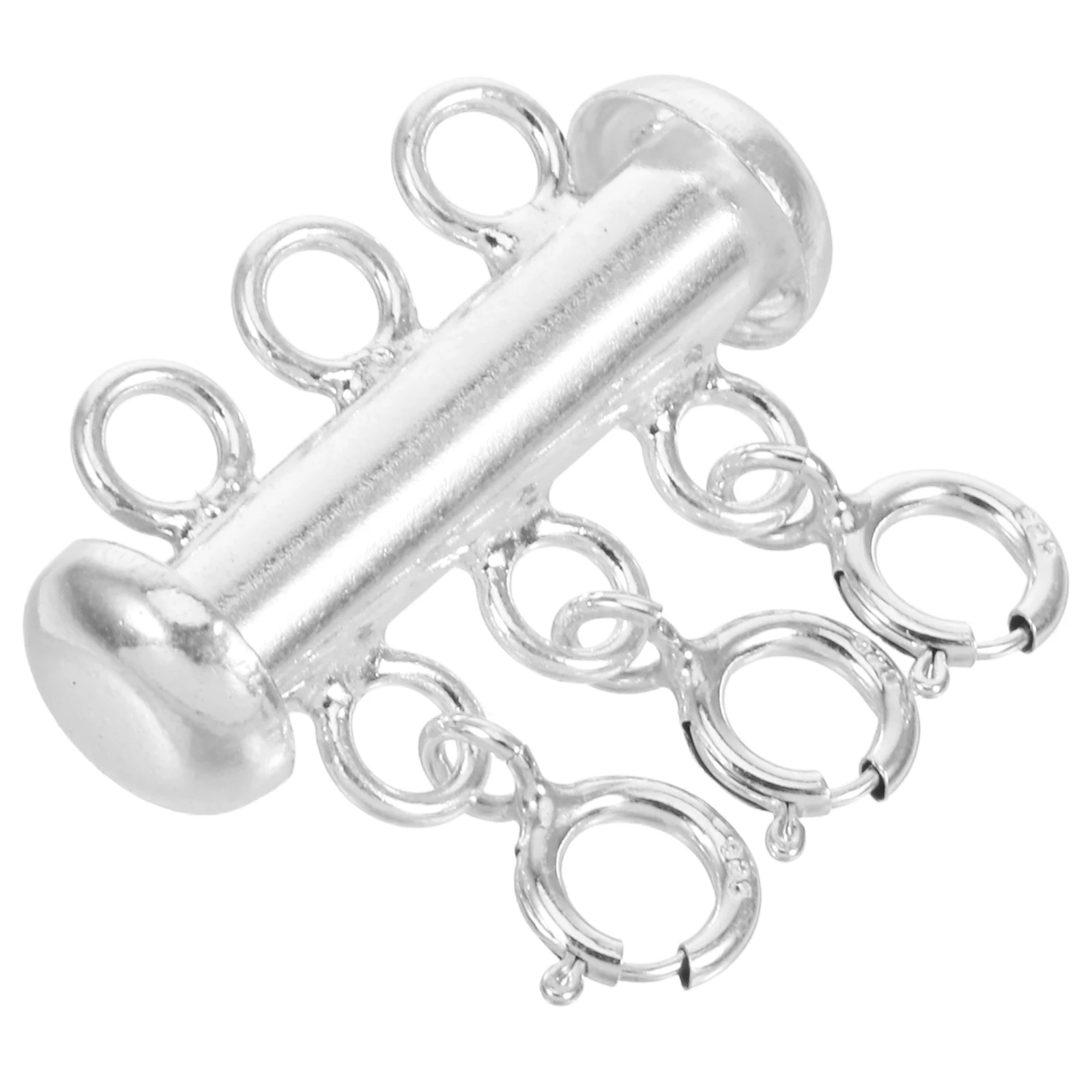 

Pearl Necklace Buckle Silver Clasps Layering Connector Multistr Jewelry Necklace Accessories Durable Material Tangle Prevention