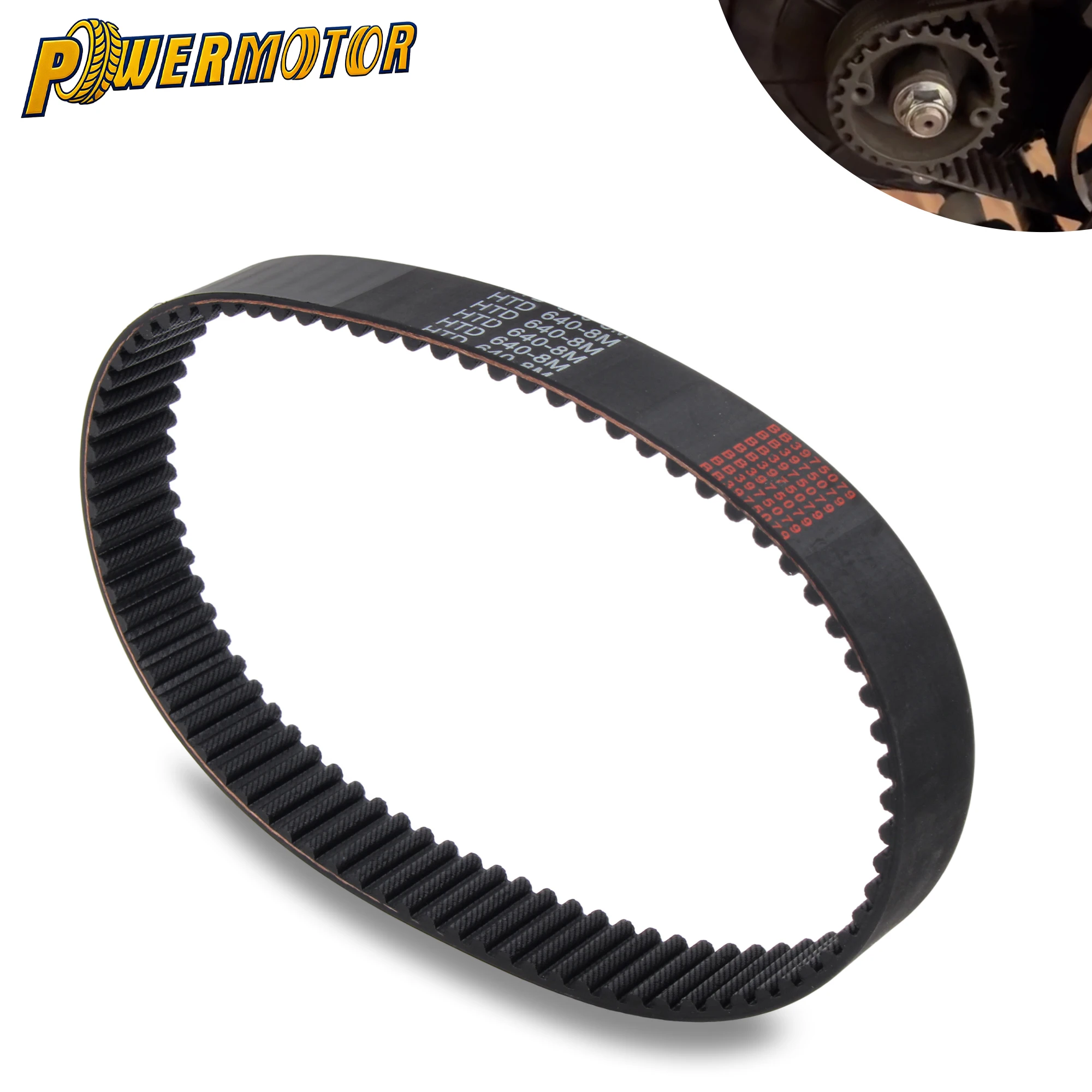 

For Surron Ultra Bee Motorcycle Motocross E-bike Drive Belt Timing Belt HTD 640-8M Transmission Belt Original Replacement Parts