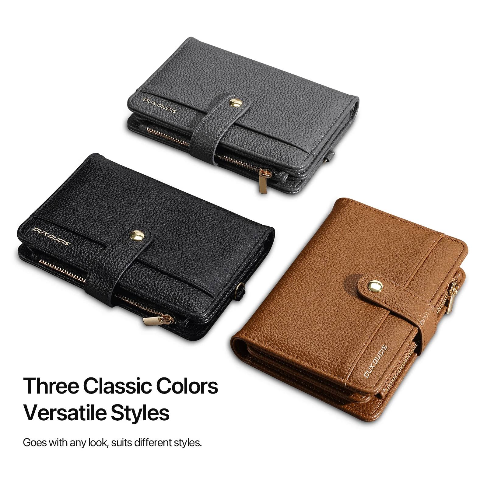 Nuovo portafoglio porta passaporto unisex di grande capacità - Organizzatore di carte da viaggio in pelle PU con blocco RFID con fermasoldi