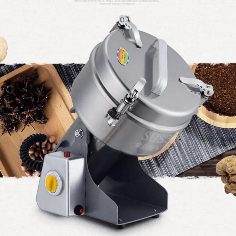 2500G Grinder Grains Spices Hebals Cereals Coffee Beans Dry Food Mill Grinding Machine Gristmill Home Medicine Flour Crusher