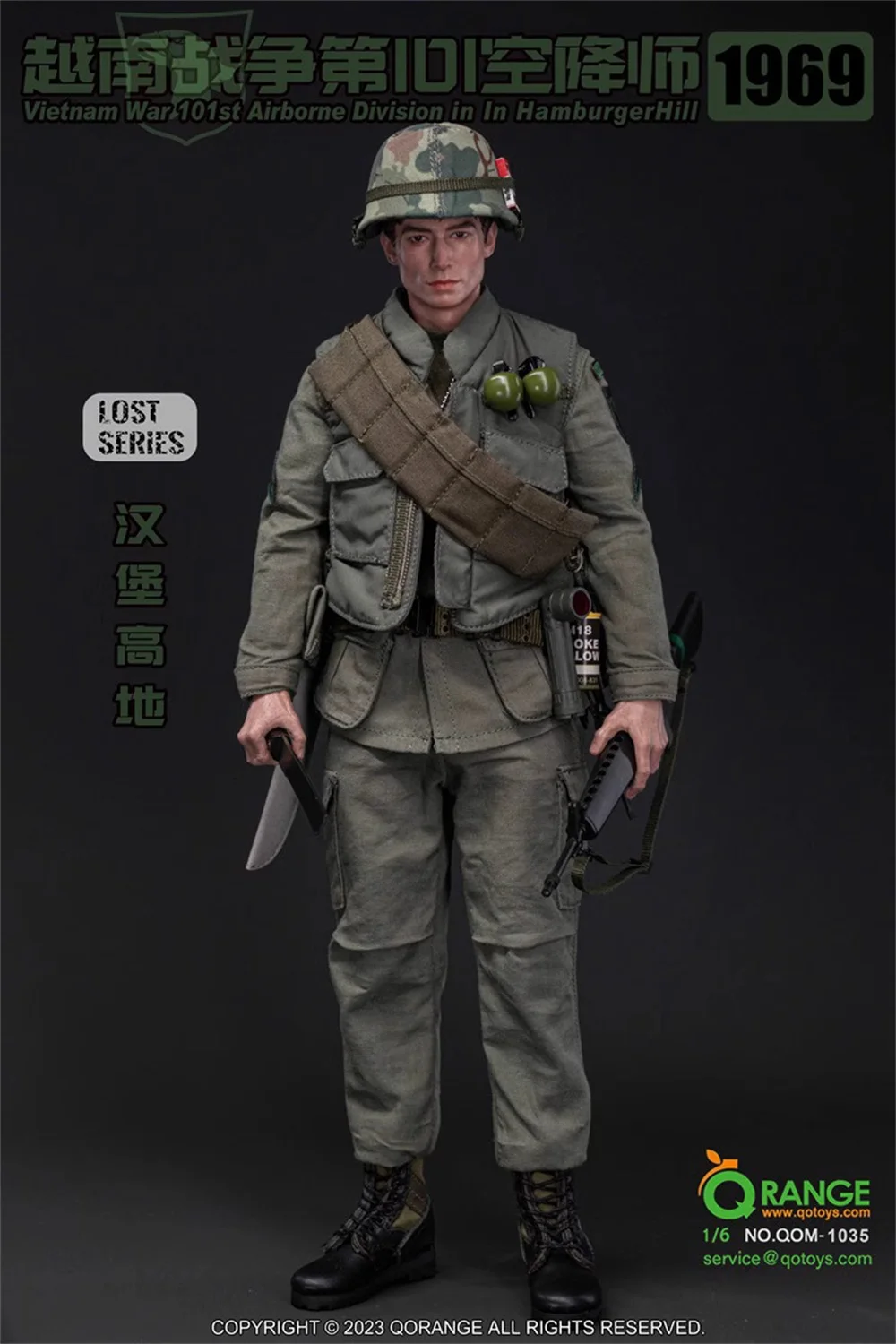 For Sale 1/6 QORANGE QOTOYS QOM-1035 US. Vietnam Series 101st Army Soldier Full Set Moveable Action Figure Gift For Collect