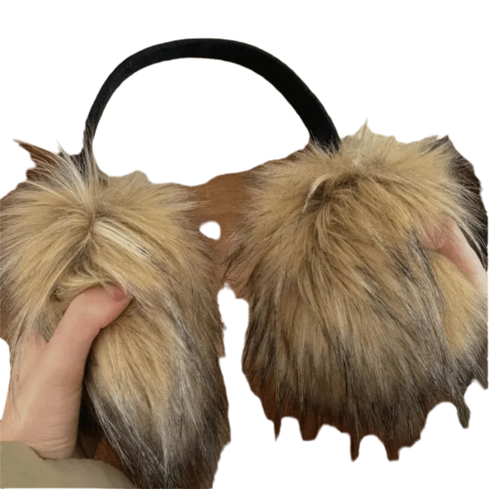 Novo y2k protetores de orelha de pele de vison falso manter quente à prova de vento capa de ouvido proteção fria engrossar protetores de orelha inverno