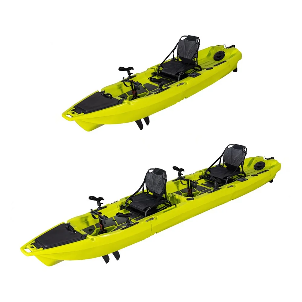 

LSF Factory 2 Pieces Detachable 3 Sections Foot Pedal Fishing Flat Fin Boat Kayak With Motor Accessories