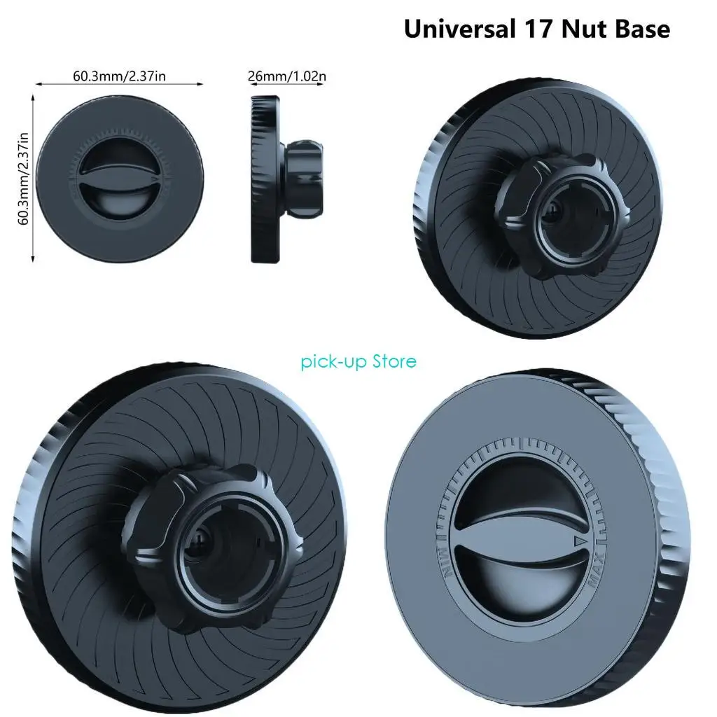 

Q5WA Car Mount Base Magnetic for Phone 12/13/14/15 for Diameter 17mm/0.67inch Universally Joint Round of Phone Holder